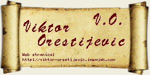 Viktor Orestijević vizit kartica